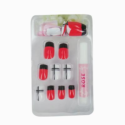 China French line adult fake nails safety non-toxic artificial French section adult manicure glue for sale