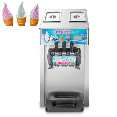 China Wholesale Price Soft Serve Ice Cream Machine 3 Flavor Soft Serve Ice Cream Maker Vending Machine Large Capacity 3 Flavors for sale