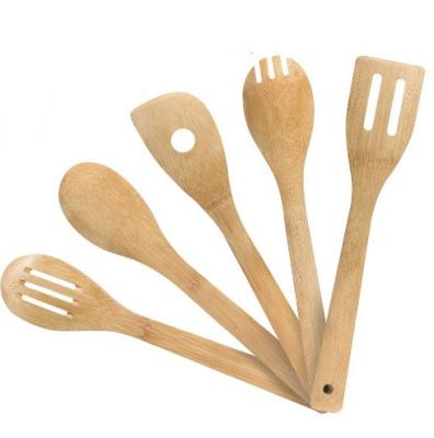 China Kitchen Accessories Tableware Utensils Dinnerware Set Eco-Friendly Sustainable Bamboo Wooden Cookware Set for sale