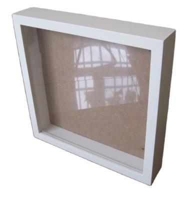 China Fashionable Wholesale High Quality Custom 11*14 Inch 3D Shadow Box White Black Wood Picture Photo Frames for sale