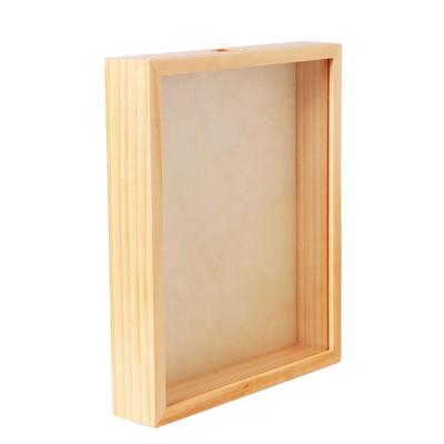 China Promotion Gifts Wholesale Natural 9x11 Inch Photo Showcase Picture Deep Shade Wooden Box Frame for sale