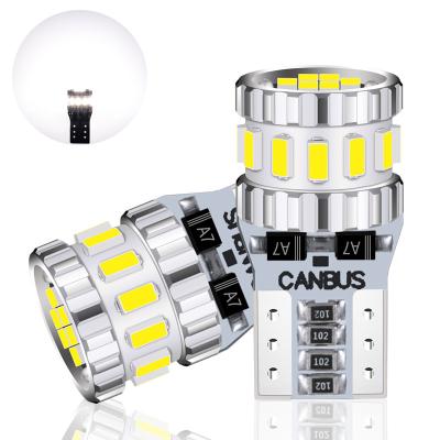 China JIACHI CAR FACTORY Good Quality Auto Car Accessories T10 Led Canbus W5W 194 168 Bulbs 3014 18SMD 12V No Polarity License Plate Lights for sale