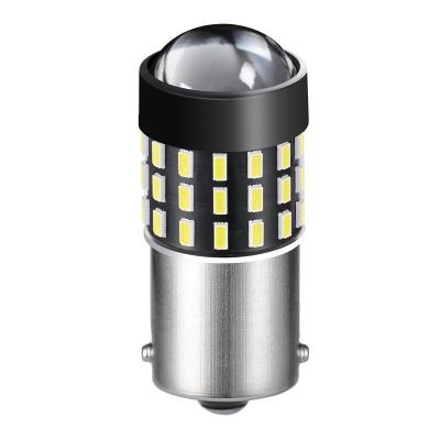 China AUTO Universal Car W21W LED Auto Bulbs P21W LED Turn Signal Light Bulb Ba15s 3014 54SMD Canbus 1156 Car Lights for sale