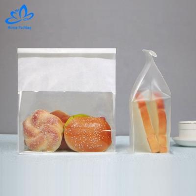 China Custom Canvas OPP Embroidered Food Bread Plastic Bag Eco - Friendly Bags With Window for sale