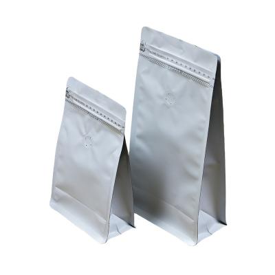 China Hot Selling Disposable In Stock Eight Side Seal Coffee Bag With Zipper And Valve Bag For Coffee Packaging for sale