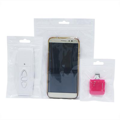 China Plastic Bags Self Resealable Barrier White Clear Ziplock Self Seal White Clear Seal for sale