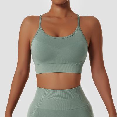 China China Supplier Breathable Yoga Tank Bra Tops Women Active Yoga Workout Wear Sexy Sports Top for sale