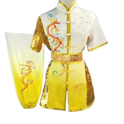 China Custom Made Premium Competition Wushu Spandex/Polyester Embroidery Wushu Kungfu Uniform Suits Changquan Uniform for sale