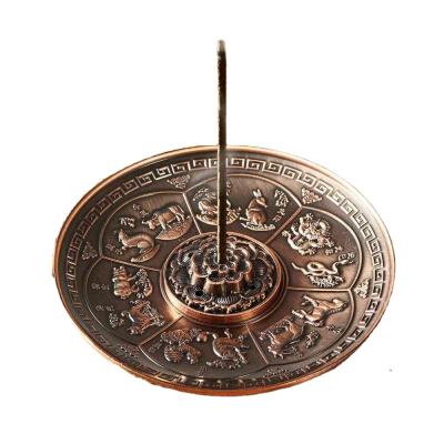 China Global Free Shipping Lotus Incense Burners Dragon Incense 5 Holes Retro Chinese Incense Holder Stick Cone Censer Dish Buddhism Yoga Deco for sale