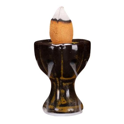 China Free Shipping Ceramic Chinese Incense Waterfall Censer Backflow Incense Holder Fountain Incense Cones For Home Office Decor for sale