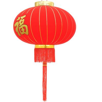 China Flocking Chinese Spring Festival Large Lantern Chinese New Year Outdoor Decor for sale