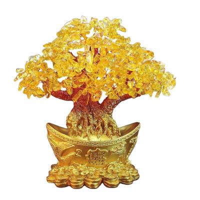 China China Mini Crystal Money Tree Bonsai Style Feng Shui Bring Wealth Luck Wealth Luck Home Decorative Birthday Gifts for sale