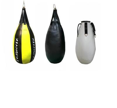 China PU Pear Knocks Out Hanging Sand Bags Boxing Leather Punch Bags for sale