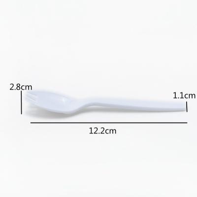 China White Disposable Spoon Fork PP Plastic Disposable Tableware for sale