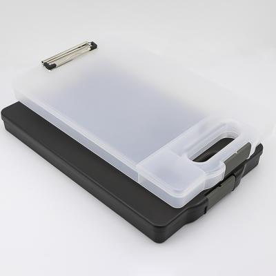 China Office School Stationery Clear Notebook Documents Transparent Folder Box Office Paper Organizers Plastic Case Office Medical Clipboard for sale