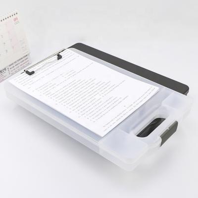 China Modern Office School Stationery Pen Holder A4 Folder Clipboard Box Writing Hardboard Folder Packing Storage Portable Nursing Clipboard for sale