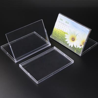 China Multifunctional Plastic Table Calendar Calendar Boxes Transparent Landscape Calendar Jewel Box Display Calendar Case for sale