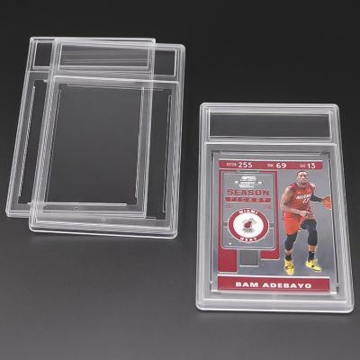 China Wholesale Hard Display Use Clear Goods Empty Plastic PokmonCard Slab Card Slots Game Cards Judging Judging Case for sale