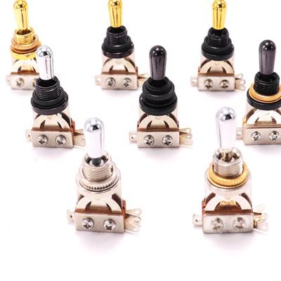 China Music Portable Brass Toggle Element Light Guitar Part Pickup Switch Electric Guitar Three Way Selector KG3- for sale