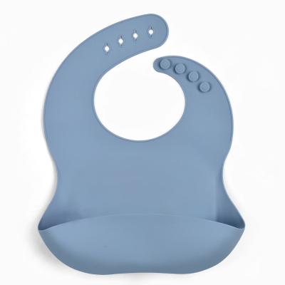 China New Arrival Washable Silicone Waterproof Easily To Clean Newborn Prevent Drooling Baby Bibs for sale