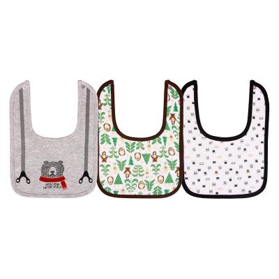 China Pure Triangle Washable High Quality Cotton Bib 100% Waterproof Cotton Baby Bib for sale