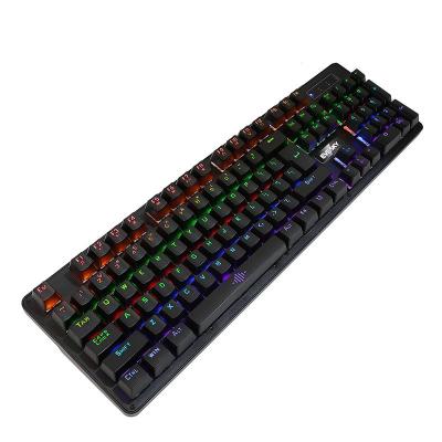 China Plug and Play Computer Accessories Slim Cable USB Led RGB Backlight PC Gamer Arabic Gaming Mechanical Keyboard for sale