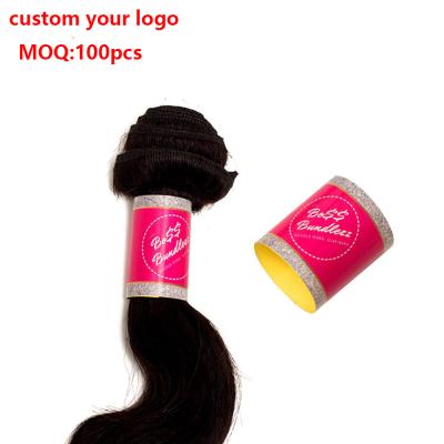 China Hats & Custom Brand Name Human Premium Caps Virgin Logo Hair Extension Bundles Wrap Paper Stickers Self Adhesive Packaging Labels for sale