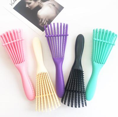 China Custom RV Your Logo Octopus Massage Hair Fluffy Ribs Style Straight Comb Wet And Dry Comb for sale