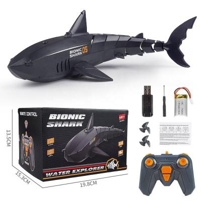 China Bionic RC Hobby 2.4G Radio Control Long Range Explorer Pool Explorer Remote Fish Boat RC Shark for sale