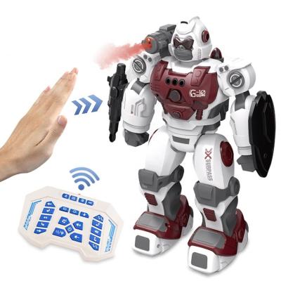 China Toy Xinfei Wholesale BG1531 Battery Operated Programmable RC Gesture Control Walking and Talking Smart Robot with Jet for Kid Toys for sale