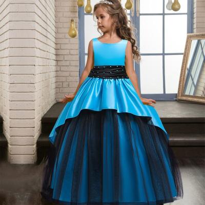 China Washable Children's Dresses 2021 Party and Teenager Costume Girl Pageant Wedding for Girls Long Princess Dress Beads for sale