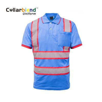 China Wholesale New Designs QUICK DRY Fancy Formal Workwear Safety T-shirt Men Reflective Polo Shirt for sale