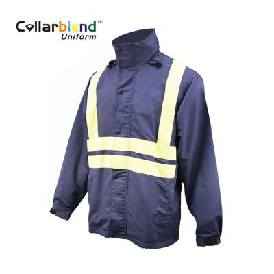 China Custom Long Sleeve Hi Force Winter Uniform Safety Windproof Coat Reflective Jacket for sale