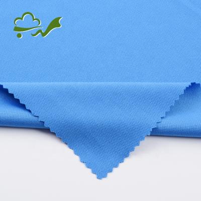 China Dry Fit Cheap Plain Dyed Dry Fit 75D 100 Polyester Knitted Mesh Fabric For Polo Uniform for sale