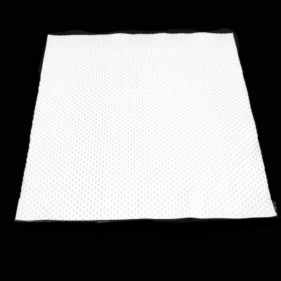 China Sustainable White Emboss Polyester Mesh Mini Dots Matte Pat Fabric for sale