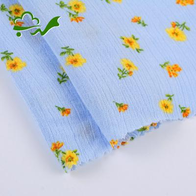 China Wholesale Viable Woven Woven Floral Printed 100% China Crepe Garment Rayon Ply Fabric For Dress for sale