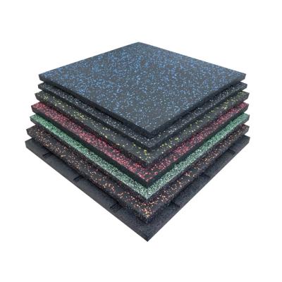 China Eco - Friendly Safe Interlocking Mat Home Gym Tiles Rubber Flooring Tiles Gym 15mm for sale