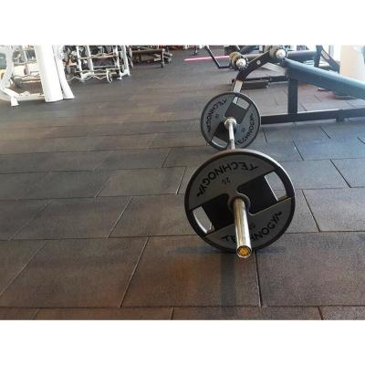 China Eco - Friendly Heavy Duty Gym Flooring Best Squares Interlocking Rubber Flooring Tiles for sale