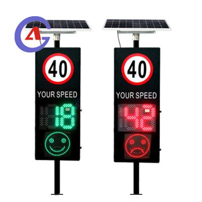 China With Lively Face solar power portable vehicle led flashing display screen radar speed limit sign for reduction for sale