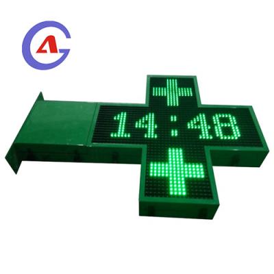 China Outdoor advertising P6 P8 P10 croix de pharmacie croce farmacia led pharmacy cross sign for sale