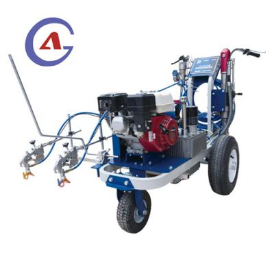 China Single double gun parking lot floor marking maquina para pintar road line paint striper machine for sale