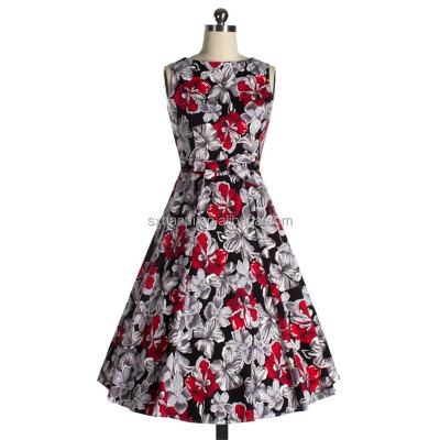 China Anti Static 1950s Fashion Swing Dress Rockabilly Dress Vintage Retro Dress for sale