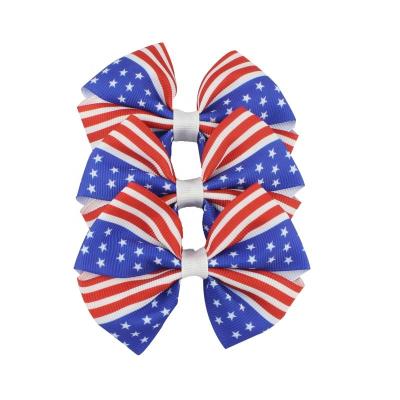 China New Eco-friendly USA Sale Fourth Of July Independence Day Star Striped Hair Clip For Women for sale