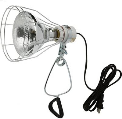 China Hotel Brooder Lamp and 200-Watt Heat Lamp with Wire Grill and Clamp for Reptile/Pets/Poultry for sale