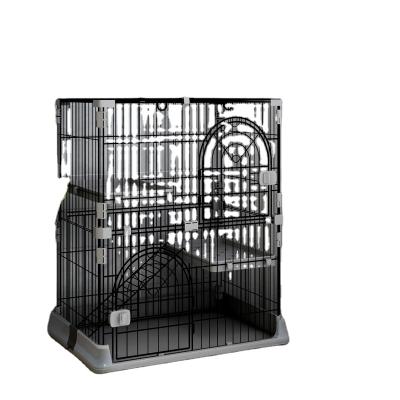 China Wholesale Viable Cheap 3 Layer Large Iron Collapsible Pet Cages for sale