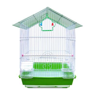 China Breathable Easy To Clean Small Bird Parrot Cage With Tray Iron Handmade Bird Cages for sale