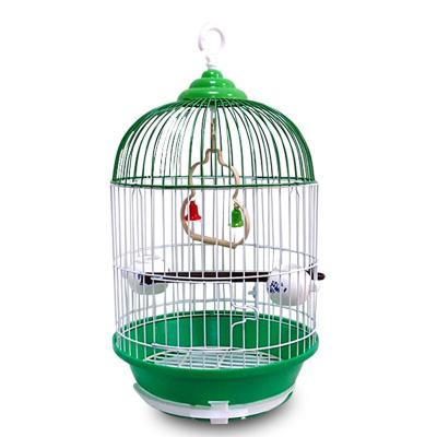 China Wholesale New Round Decorative Portable Canary Yellow Parrot Small Bird Cage Breathable for sale