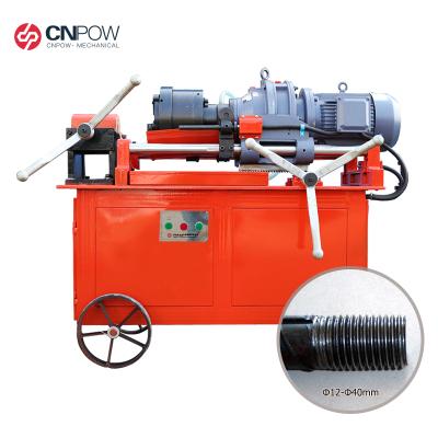 China Mechanical Splicing Rebar Machine CNPOW 12-40mm Pipe Security Bar Wire Forming Threading Machine For Bolt for sale