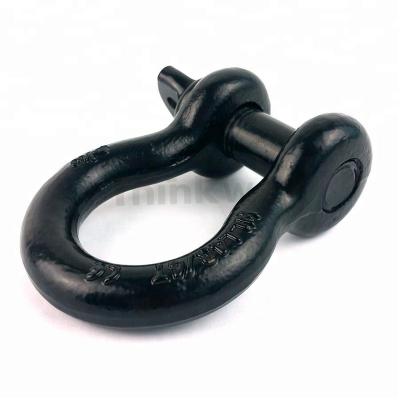 China Adjustable Carbon Steel Safety Tons 25 Type Us Dee Matte Black Metal Alloy Joining Wide Body Shackle Din for sale