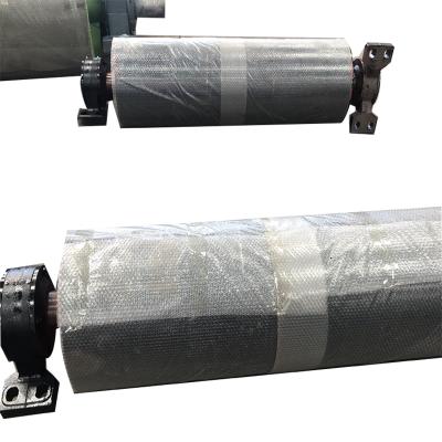 China Belt Conveyor Belt Conveyor Spare Parts Drive Pulley Bend Drum Rubber Trailing Pulley for sale